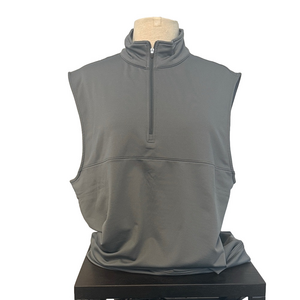 Dunning Gray Quarter-Zip Vest Size Large